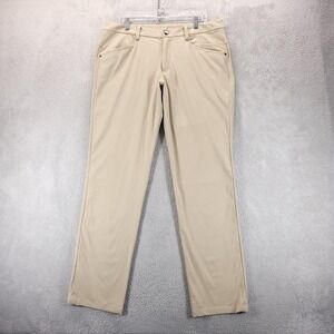 Lululemon Pants Mens 38x33 Beige Tech Chino Stretch Casual Office Travel Work